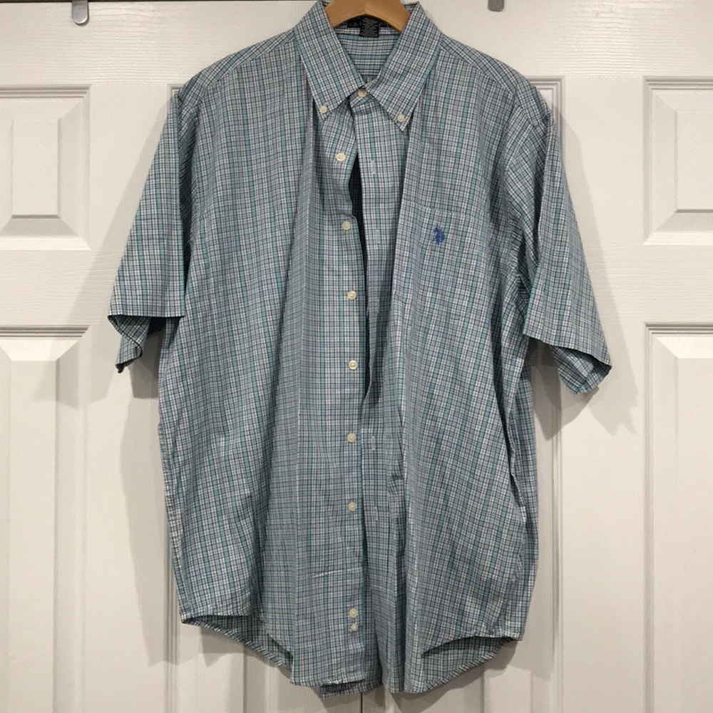 Mens US Polo button up short sleeve shirt
